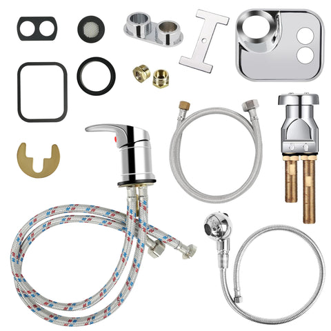TaShow professional faucet with chrome hose for durable home salon use.
