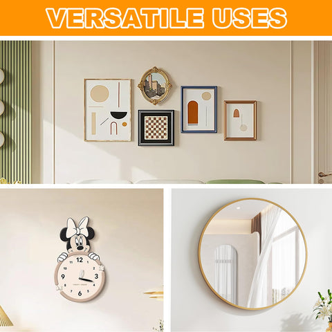 TaShow versatile wall hangers fit wires, hooks, D-rings, keyholes, clocks, and mirrors.