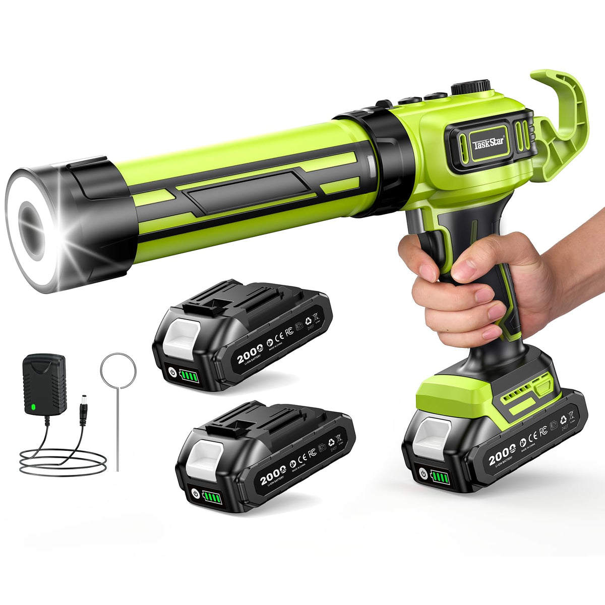 TaskStar 21V brushless caulking gun in indoor use for a clean seal.