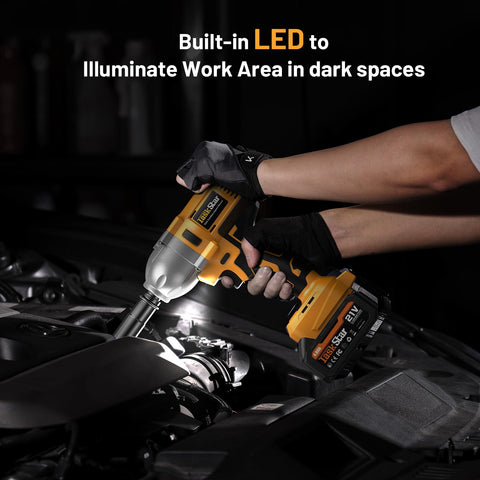 TaskStar cordless impact-wrench ergonomic handle designed for reduced fatigue.