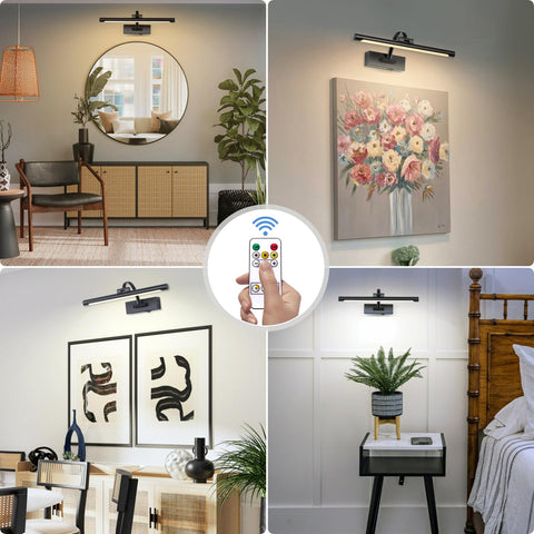 Tassuowell remote control shown for easy brightness and color temperature adjustments