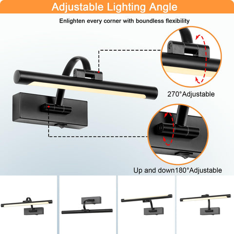 Tassuowell swing arm picture light directs light precisely