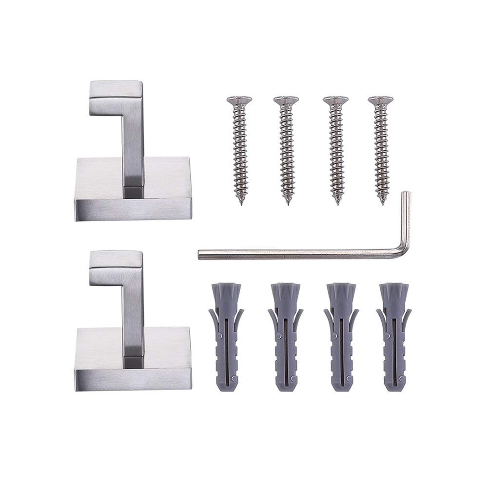 TASTOS modern square wall-mounted hook suitable for bathroom or kitchen.