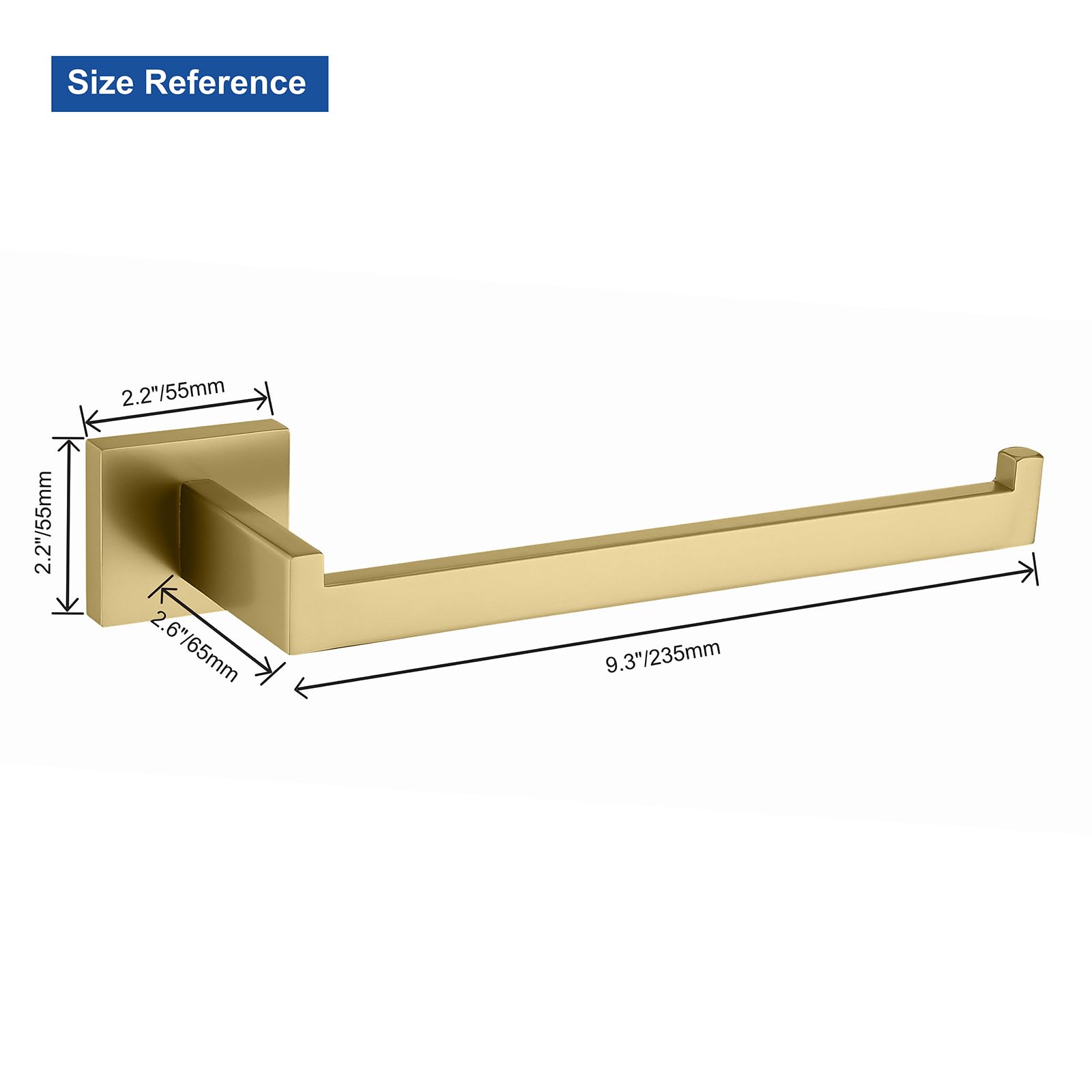 TASTOS 9.25-inch rod length provides ample towel space