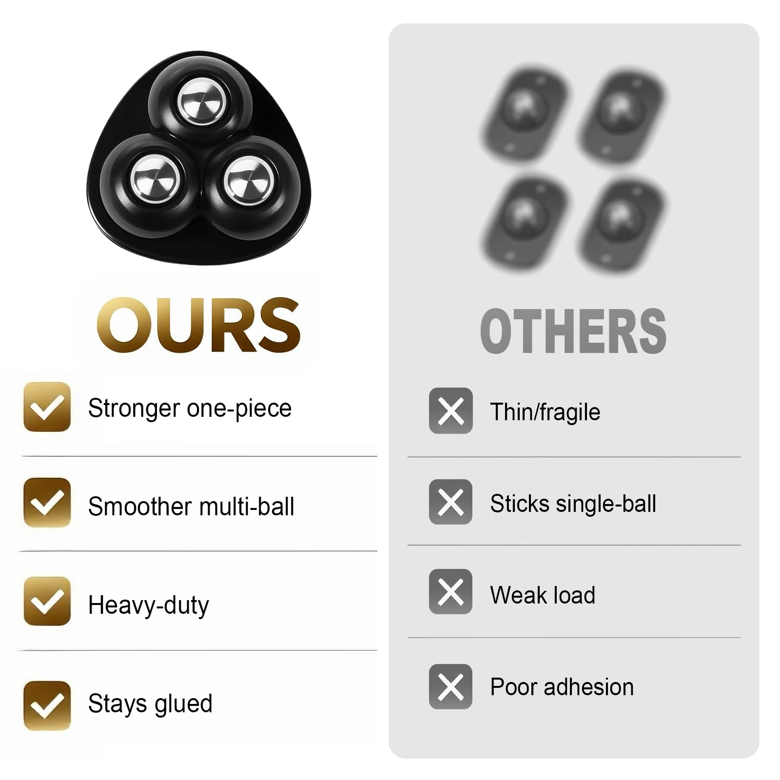 Tasttin quiet-rolling wheels minimize noise when moving heavy items.