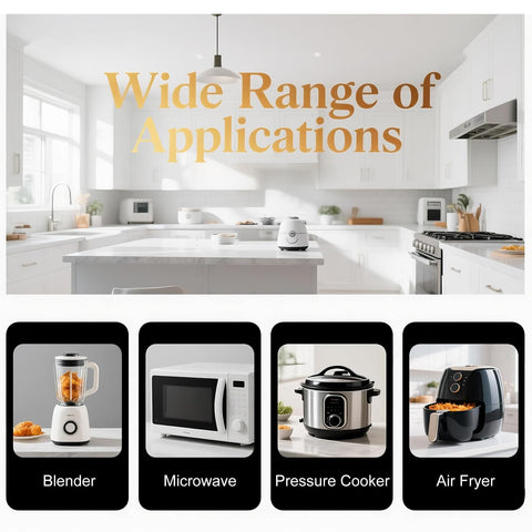 Tasttin triangular-base stability reduces wobble during appliance movement.