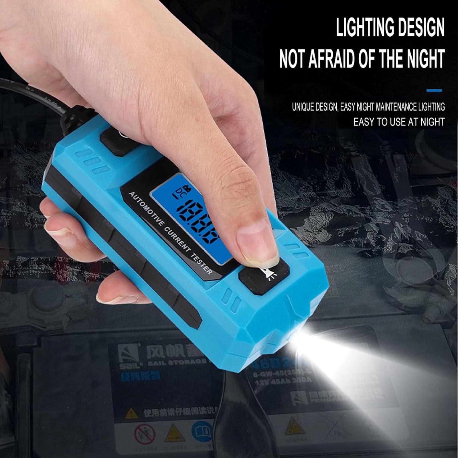 Tasunte CNBJ-611 front light enables safe nighttime automotive testing.