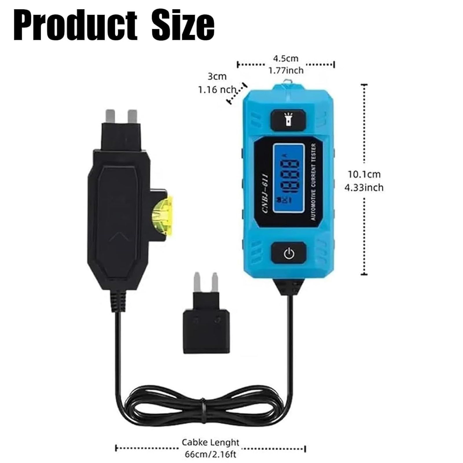 Tasunte CNBJ-611 LED display reveals precise current readings for fault detection.