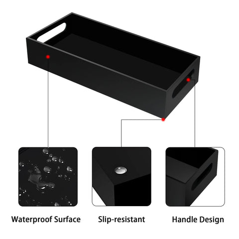 Tasybox spill-proof design for clean, tidy surfaces on the toilet tank.