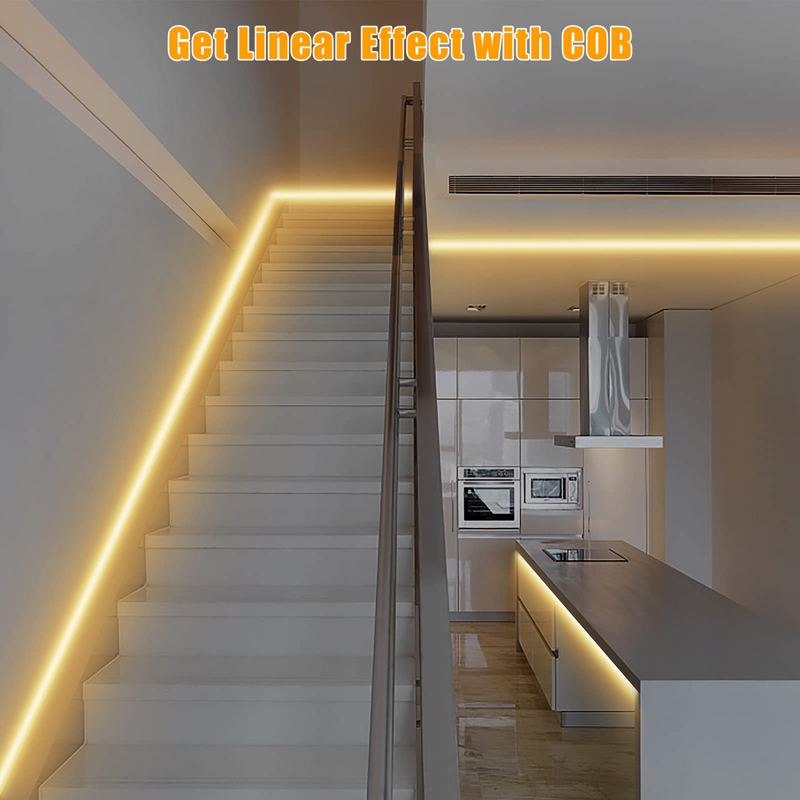 Tatazone 16.4ft COB strip in use for ambient TV lighting.