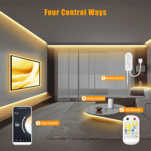 Tatazone remote-dim interface enabling easy brightness adjustments.