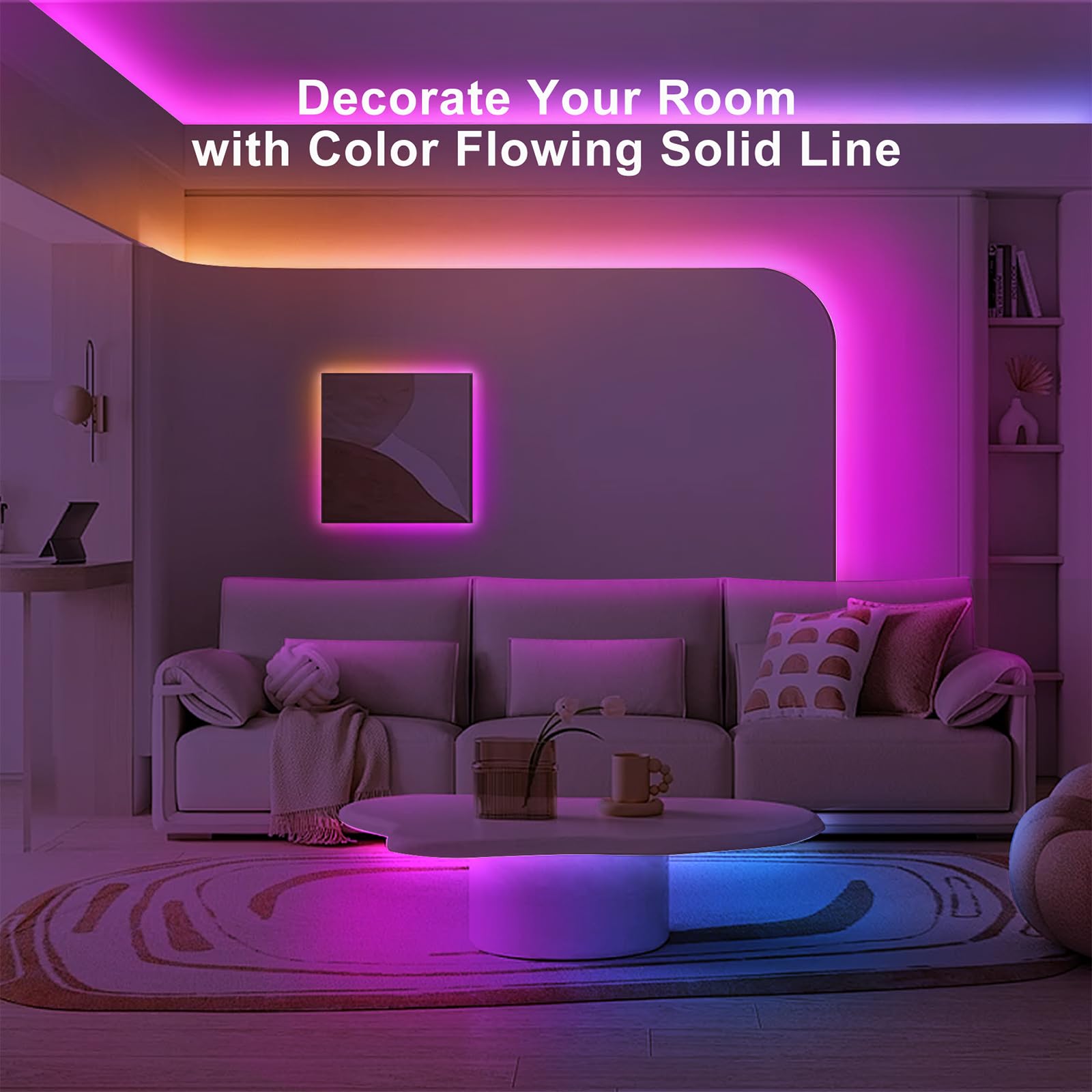 Tatazone LED strip music sync with mic for live ambiance.