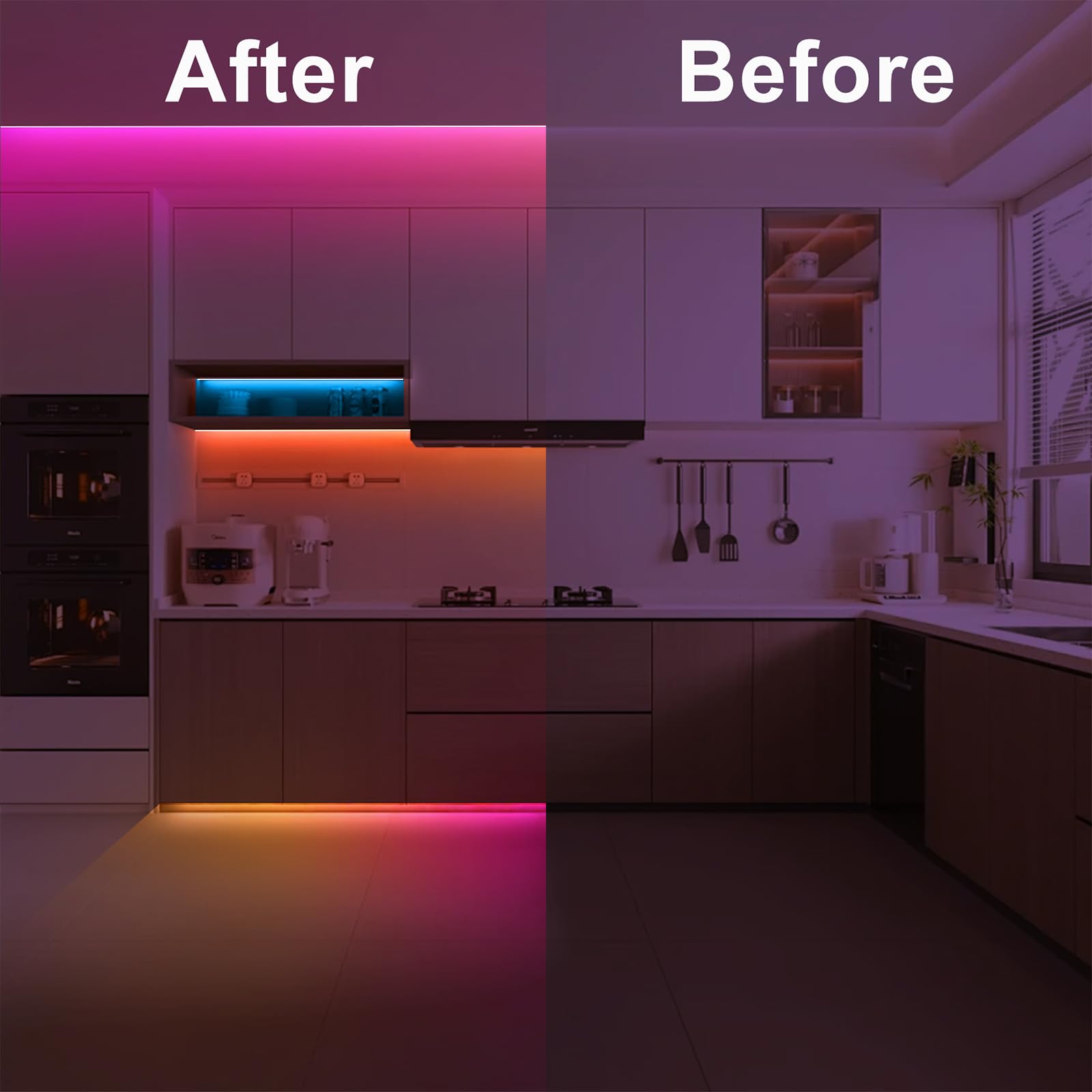 Tatazone strip under cabinet illumination for added visibility.