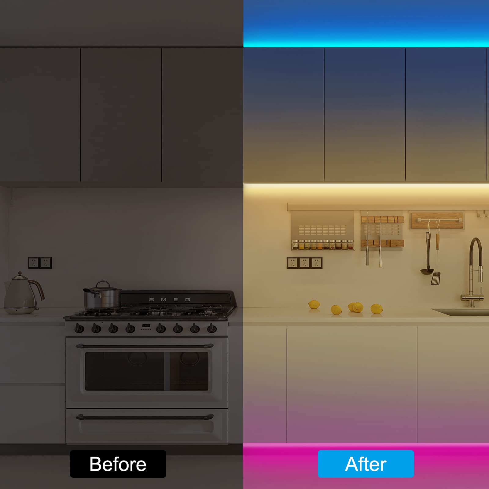 Tatazone RGBWW LED strip easy installation with strong adhesive