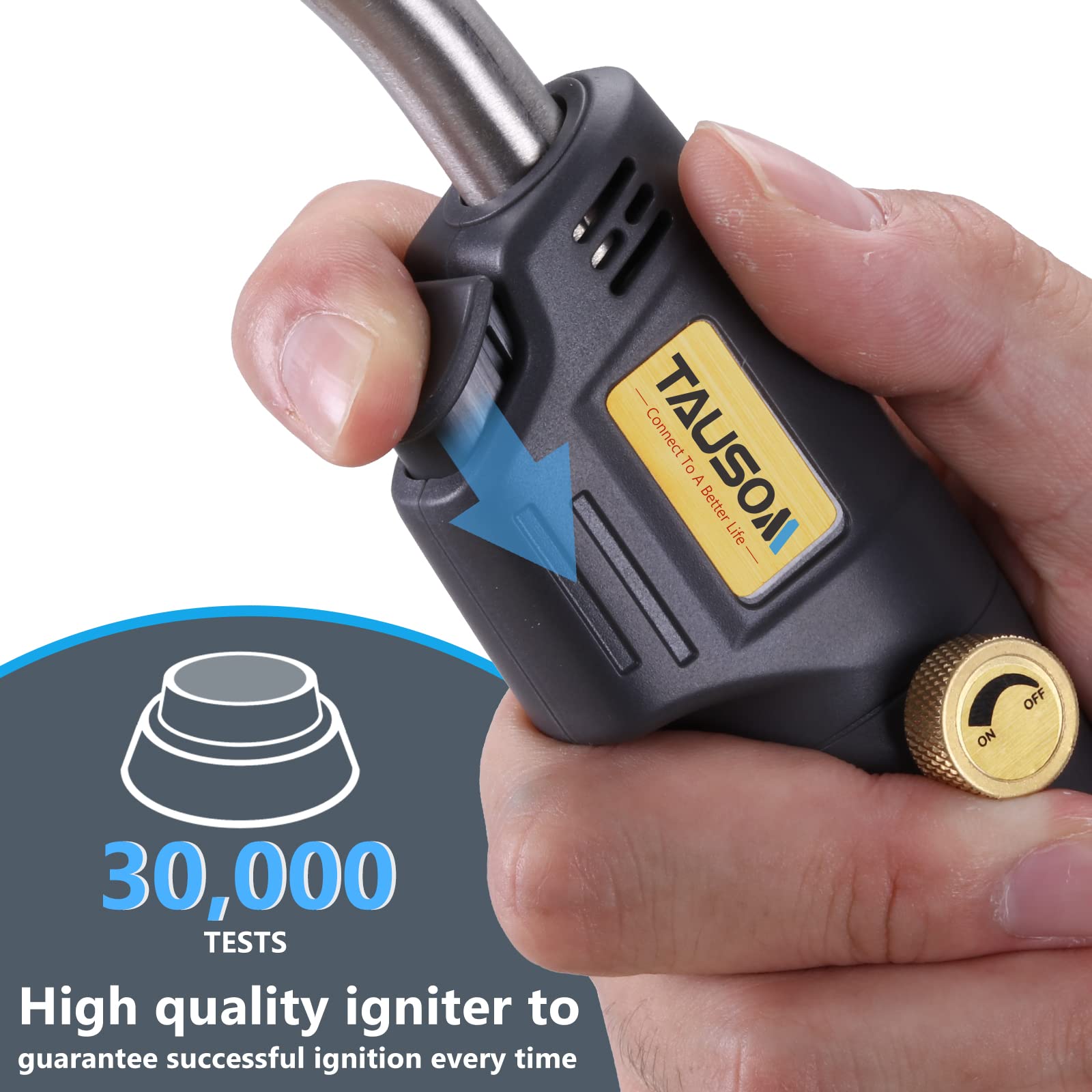 TAUSOM MAP torch suited for welding and soldering plumbing applications.