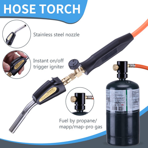 TAUSOM multi-purpose torch in use for soldering, brazing, and heating tasks.