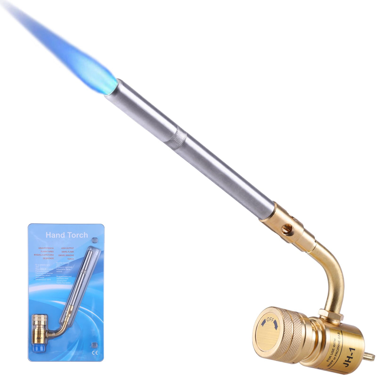 TAUSOM propane MAPP torch head with 360° rotatable nozzle for precise soldering tasks