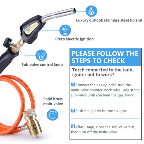 TAUSOM ergonomic grip keeps handling comfortable and cool.
