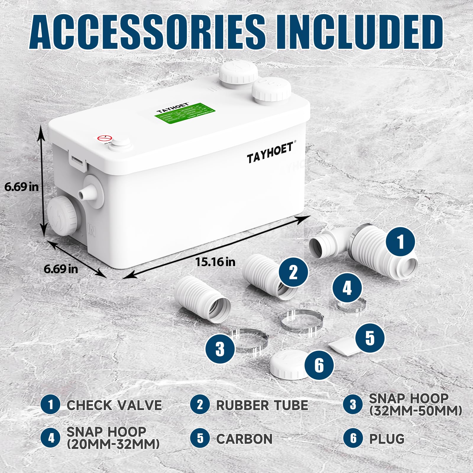 TAYHOET 800W motor delivers strong performance and reliability