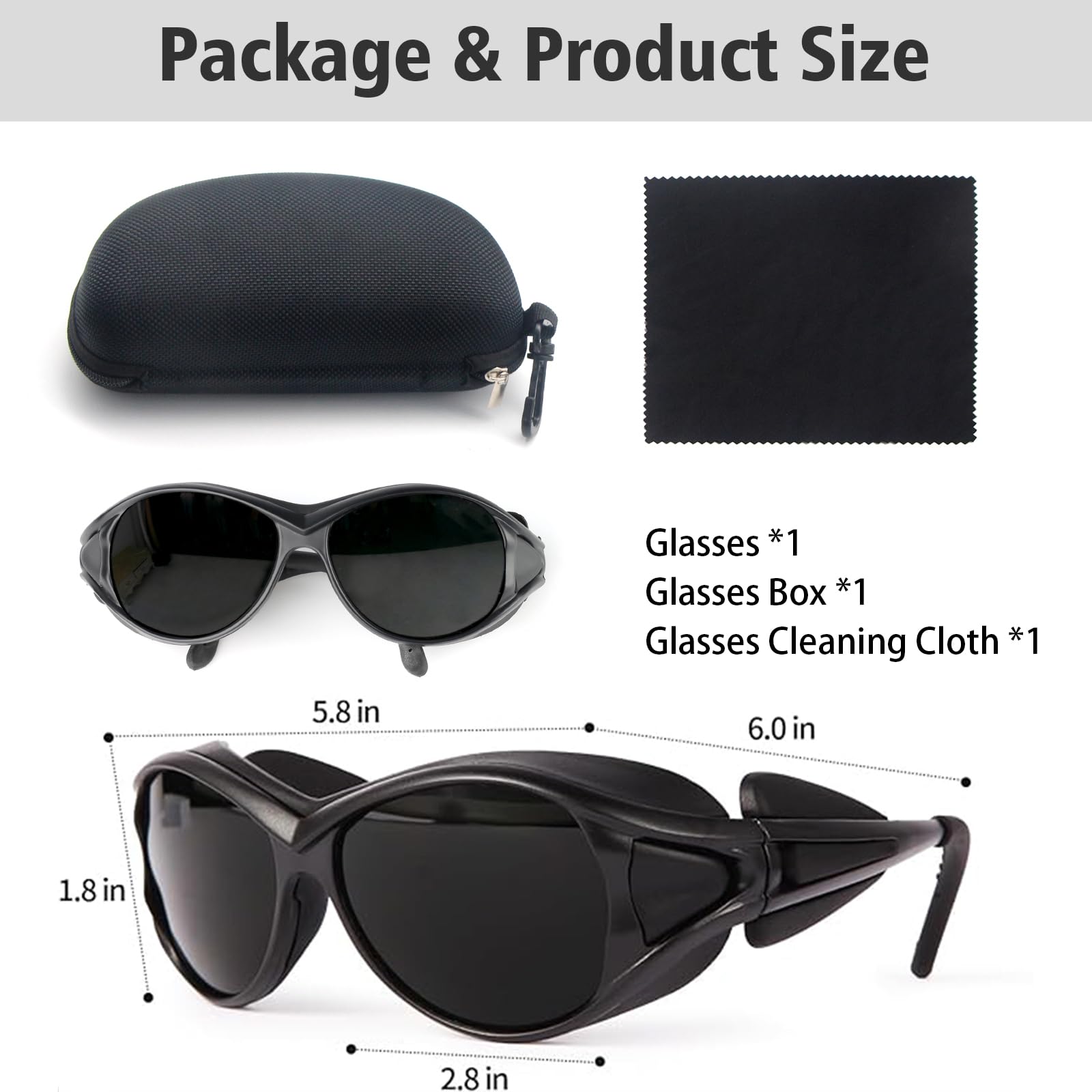 TAYLL packaging includes microfiber cloth and 1-year warranty