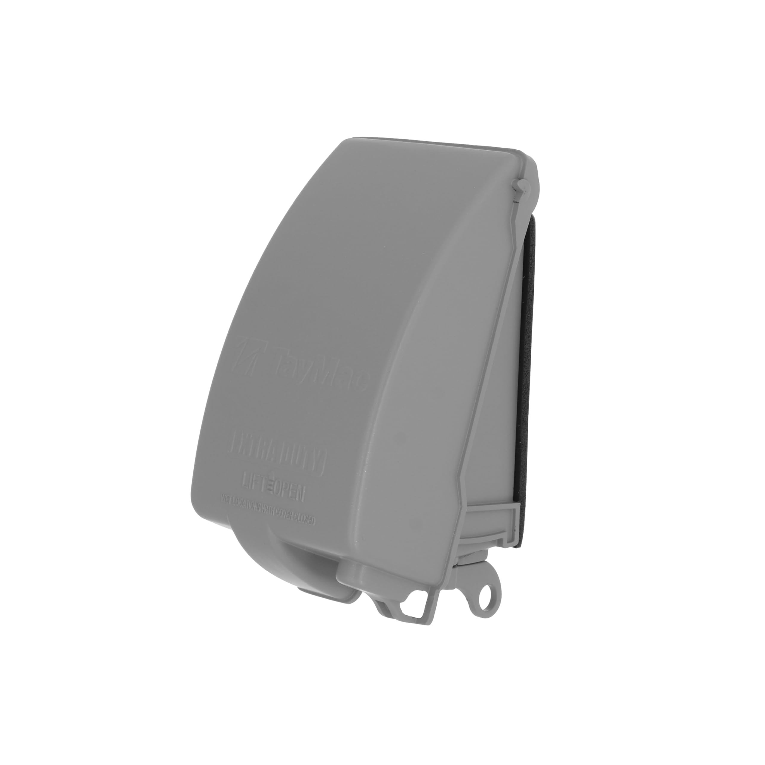 TayMac MX4280S front view shows rugged weatherproof protection for outdoor outlets.