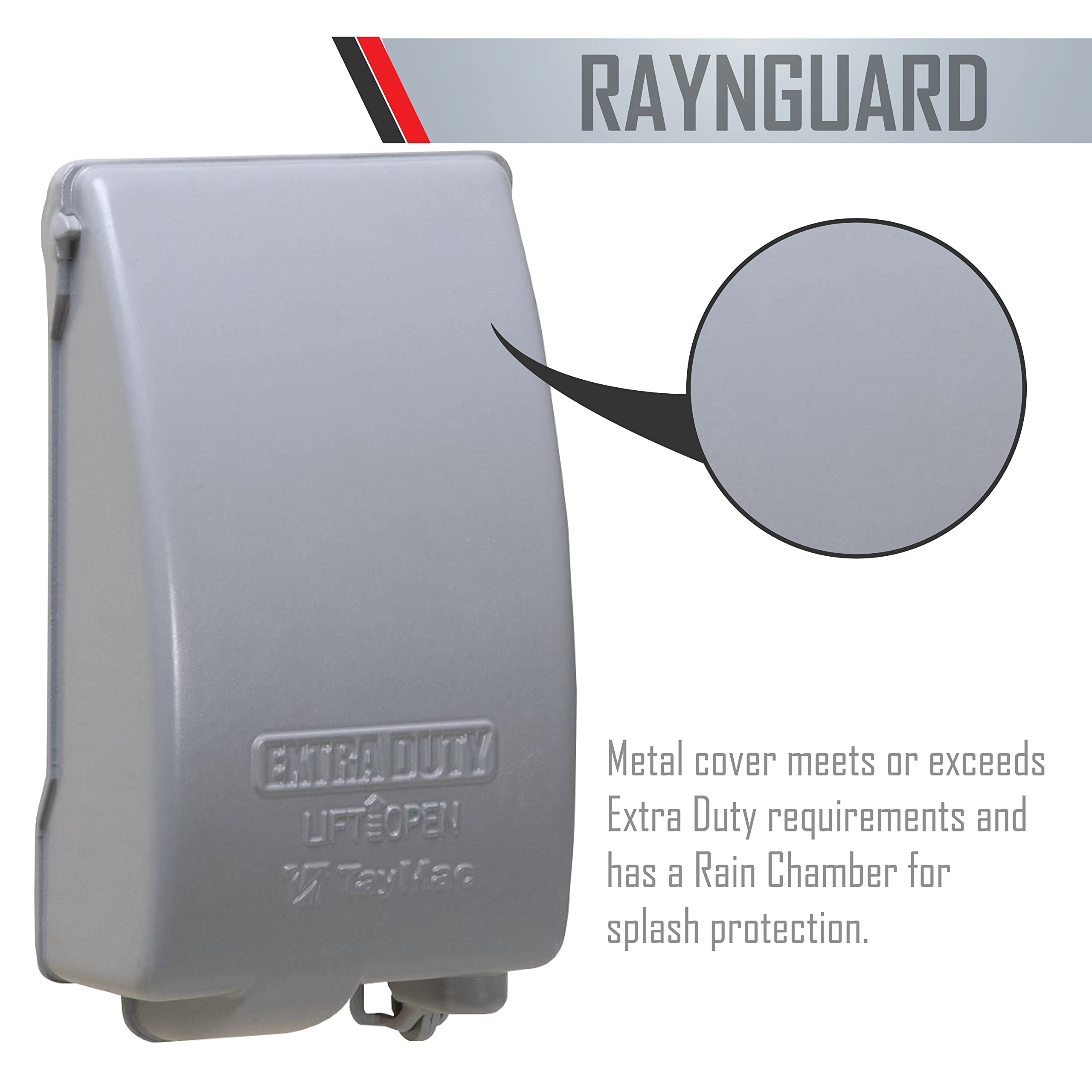 Vertical mount setup shown for rainproof outdoor installation.