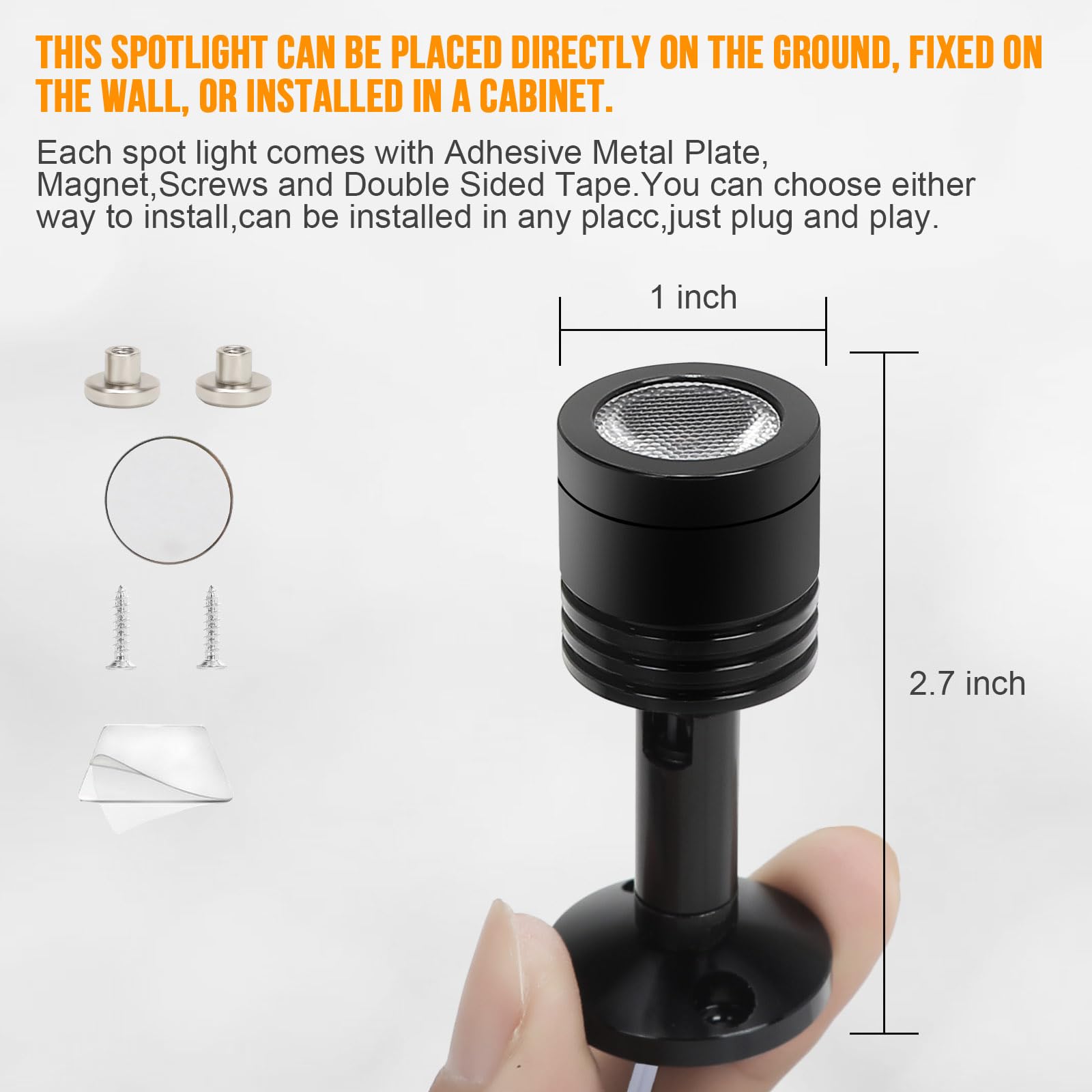 Taysing LED mini spotlight accents shelves with durable aluminum housing