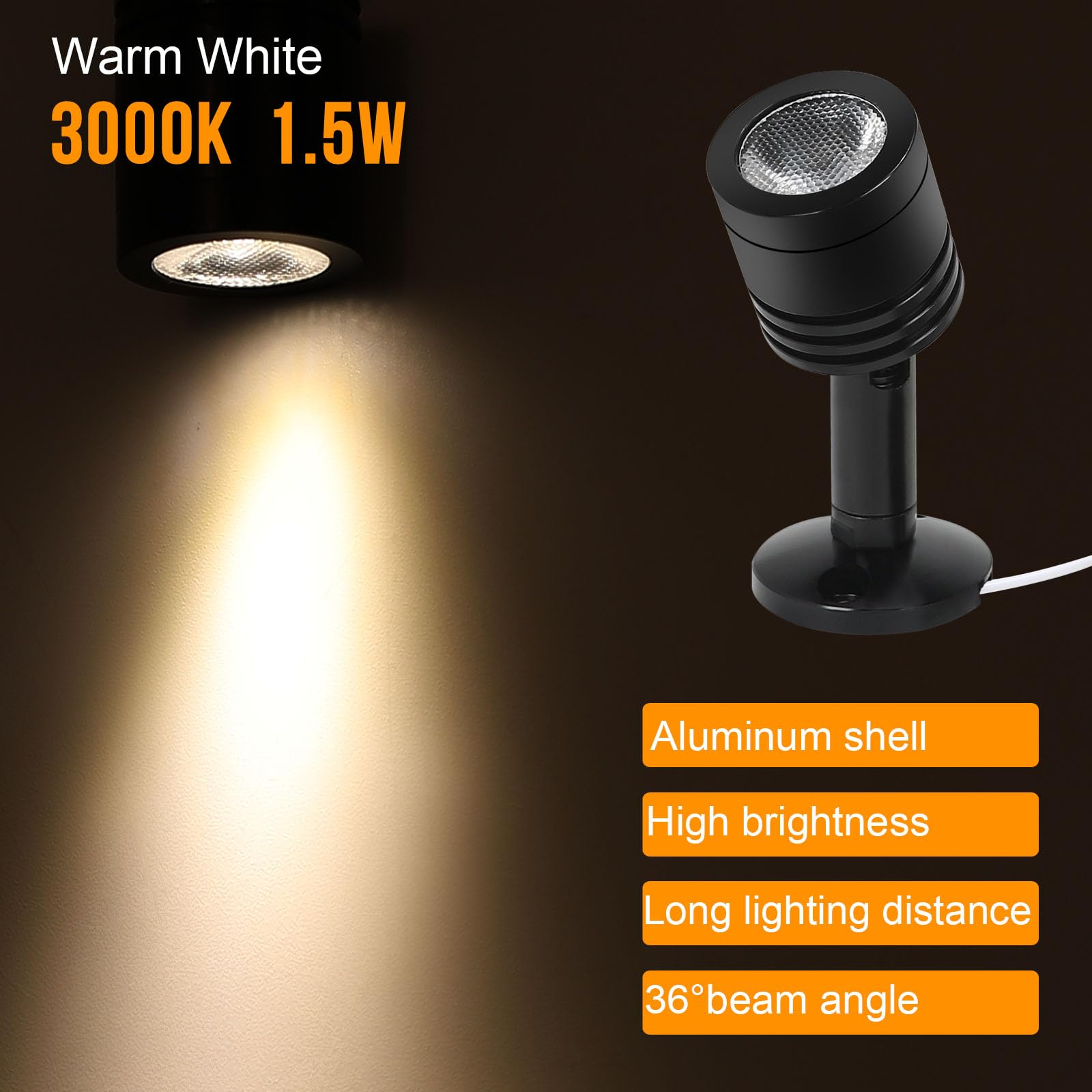 Taysing LED mini spotlight brightens plants with natural, soft light