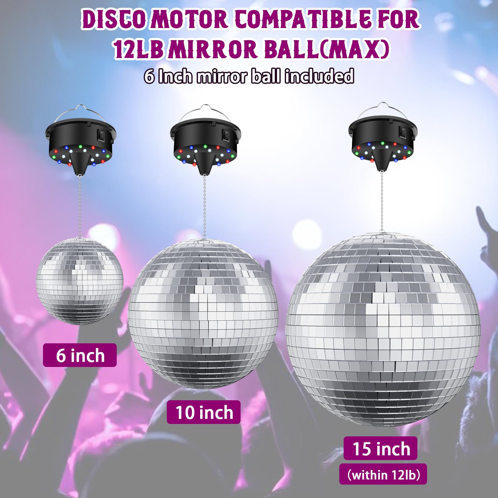 TAZKZZY mirror ball reflection fills the room with glittering facets.