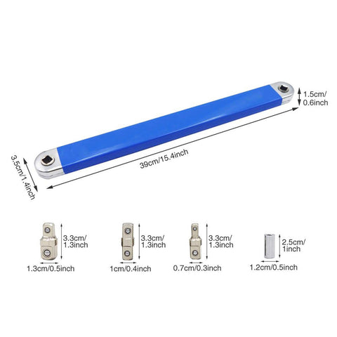 Tbantera offset extension wrench highlighting 0-degree swing arc for tight spaces.