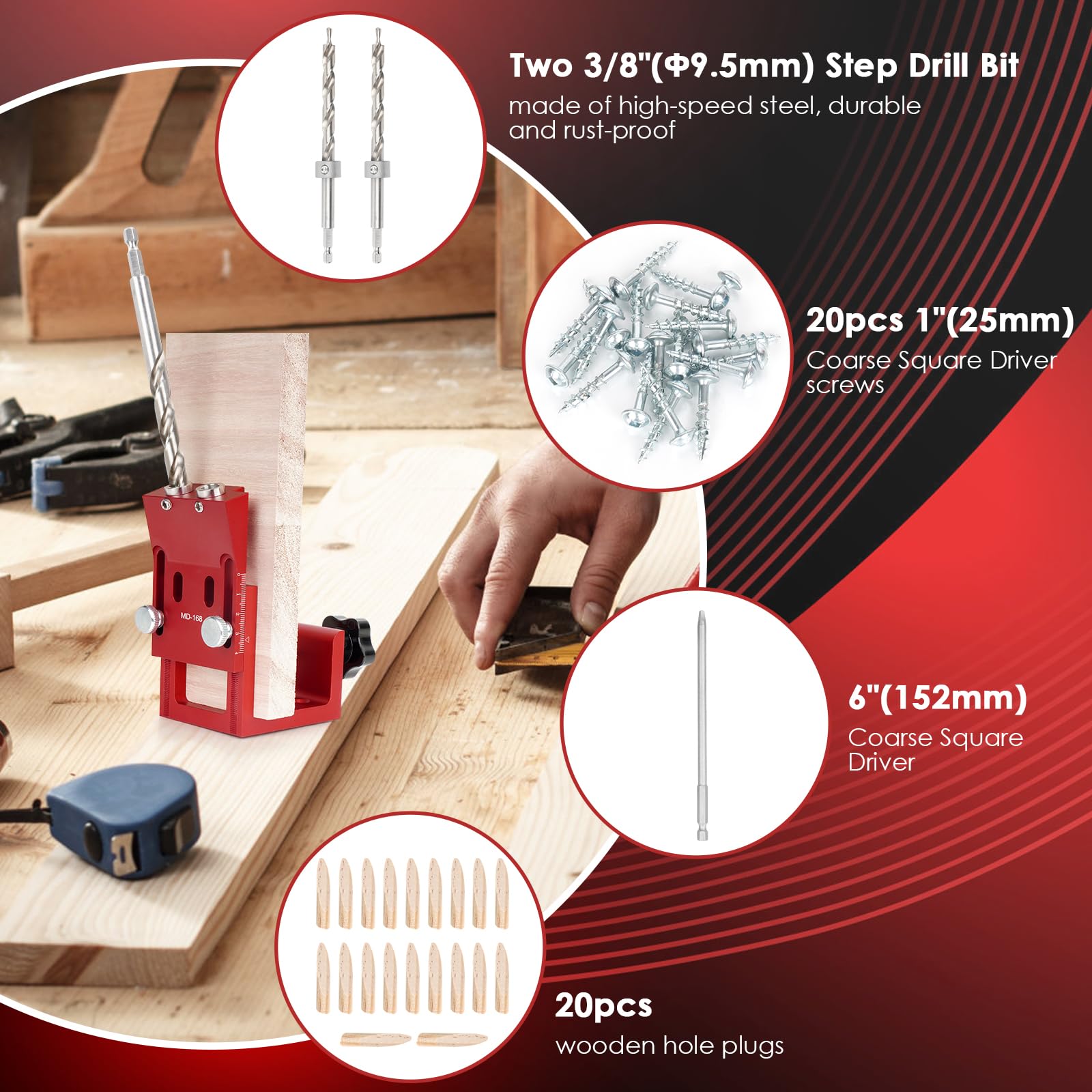 TBVHOMM anti-fall design keeps the jig stable during drilling.