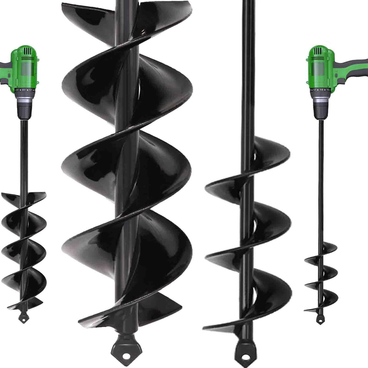 TCBWFY auger drill bit 3x16.5 in action creates rapid planting holes.