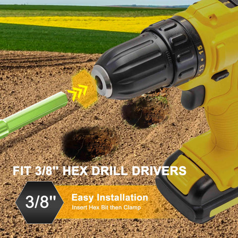 TCBWFY auger with 3/8-inch hex drive fits most drills