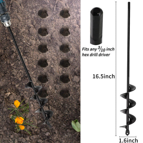 TCBWFY garden auger 3x12 ideal for post hole drilling in soil.