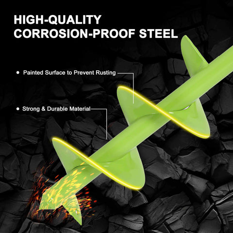 TCBWFY auger features rust-resistant carbon steel for long-lasting use
