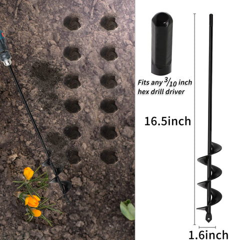 TCBWFY heavy-duty steel auger showing corrosion resistance and long-lasting use.