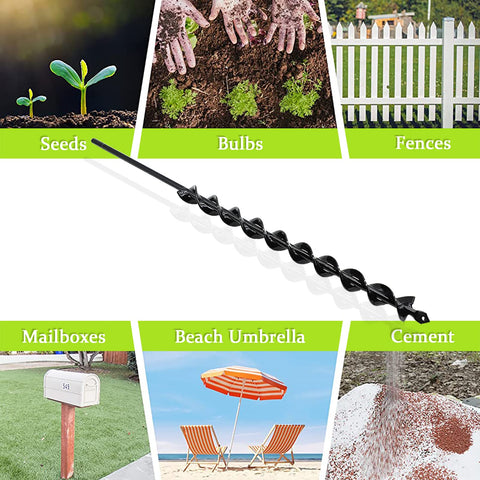 TCBWFY long-handle auger creates clean, deep holes with sturdy steel.