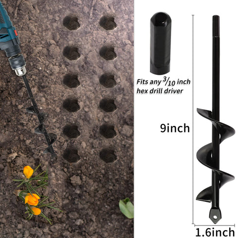 TCBWFY steel auger close-up shows durable glossy finish.