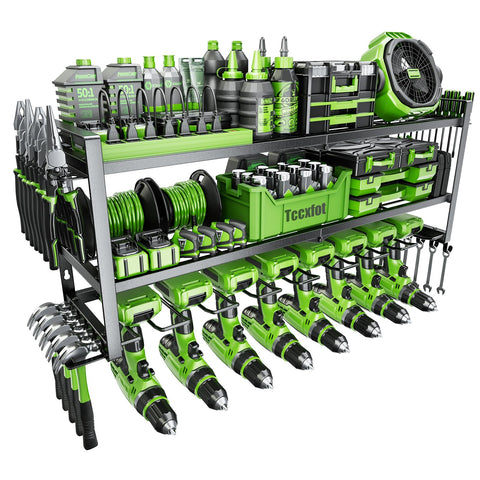 Tccxfot power tool organizer on wall with a 3-layer design for an organized workspace