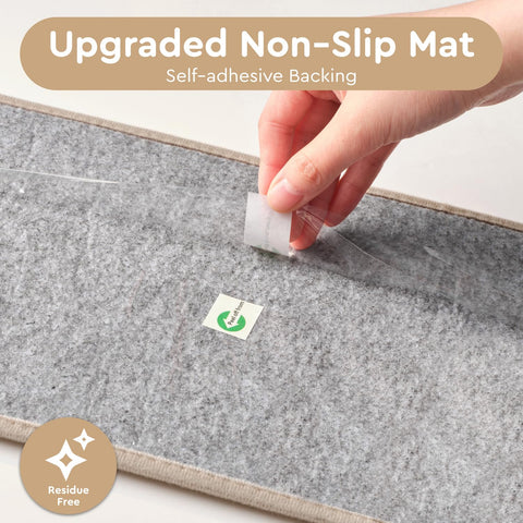 Tchdio stair treads easy-peel-stick installation for tool-free setup.