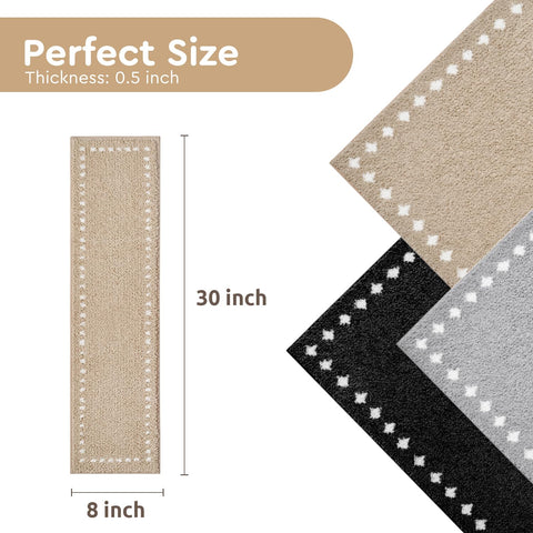 Tchdio stair treads washable care allows repeated use.