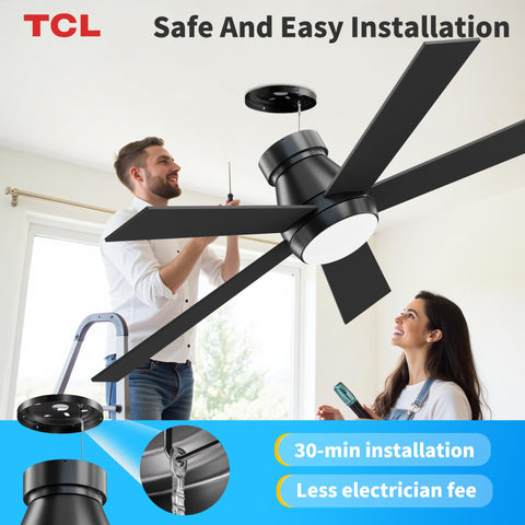 TCL 52-inch fan backed by 2-year warranty and dedicated support.