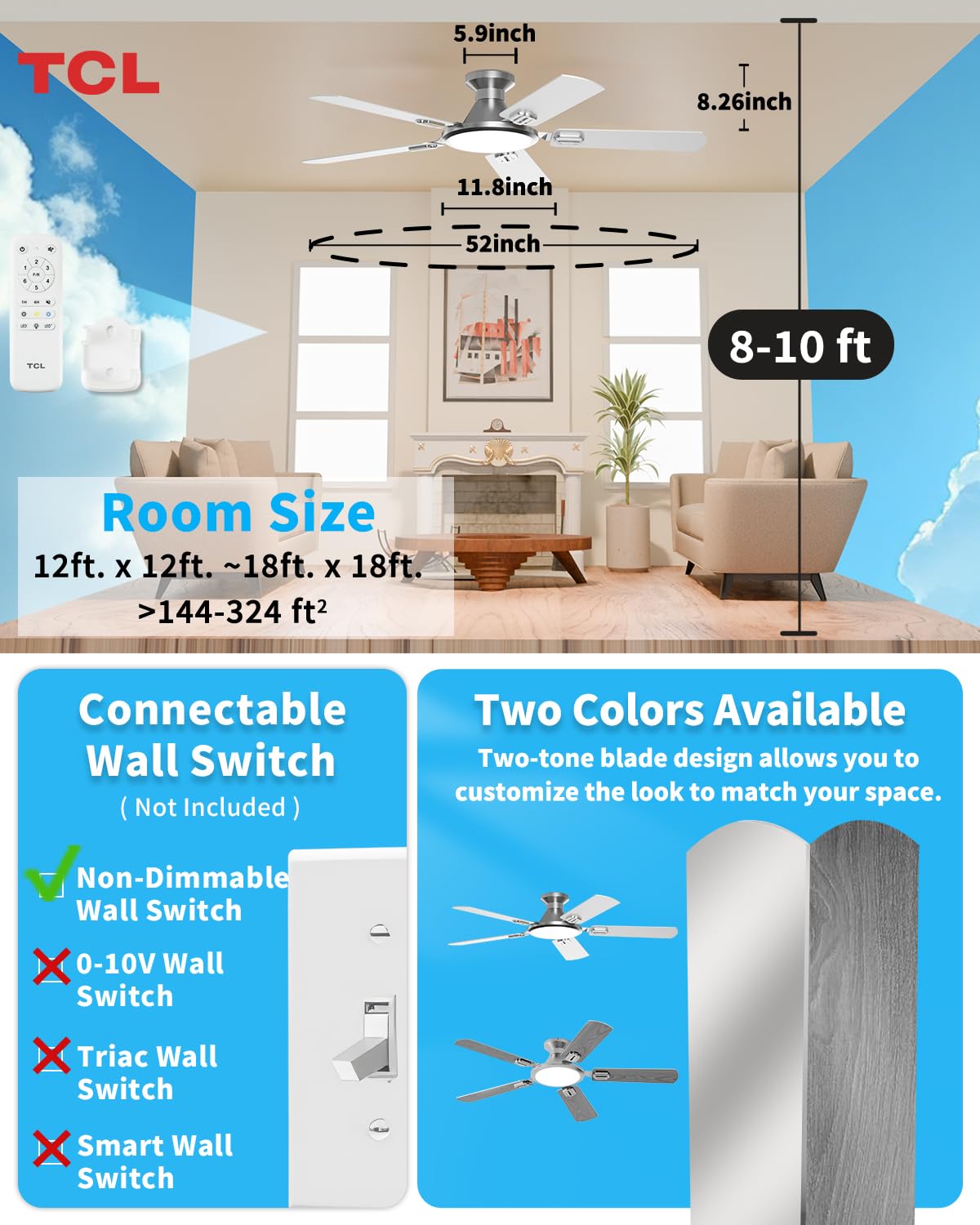 TCL energy-efficient DC fan reduces power usage