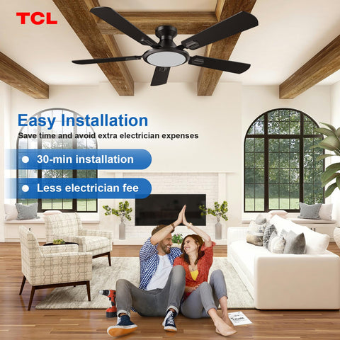 TCL interior/exterior suited ceiling fan settings for versatile use