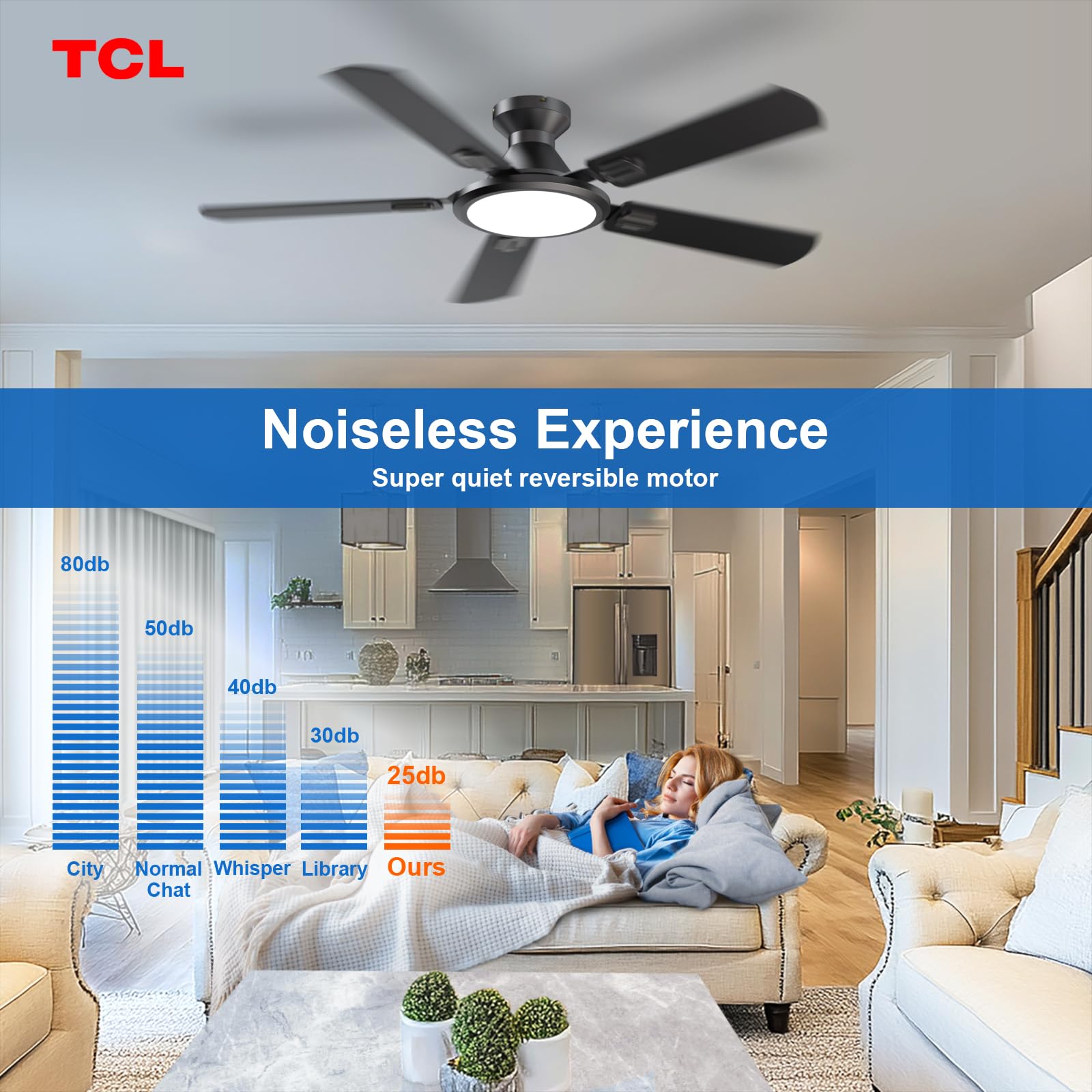 TCL remote control enables six speeds and timer adjustments