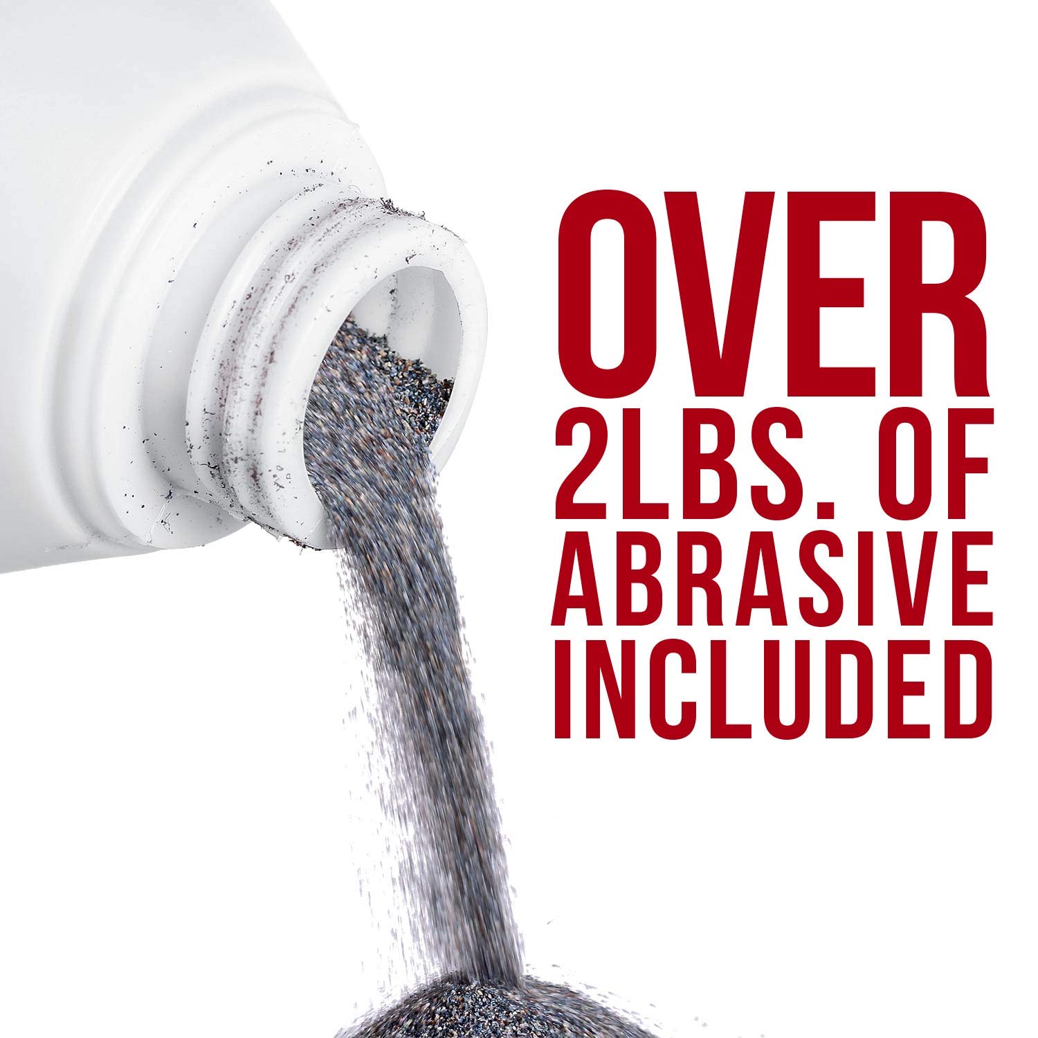 TCP Global Sand Blaster Kit in action with 1/4-inch NPS air inlet
