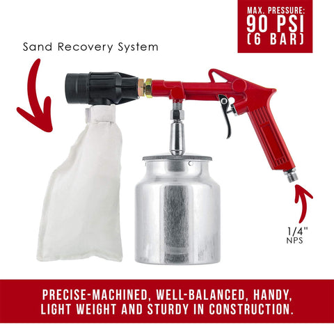 TCP Global Sand Blaster Kit nozzle set shows versatile tips for surface prep