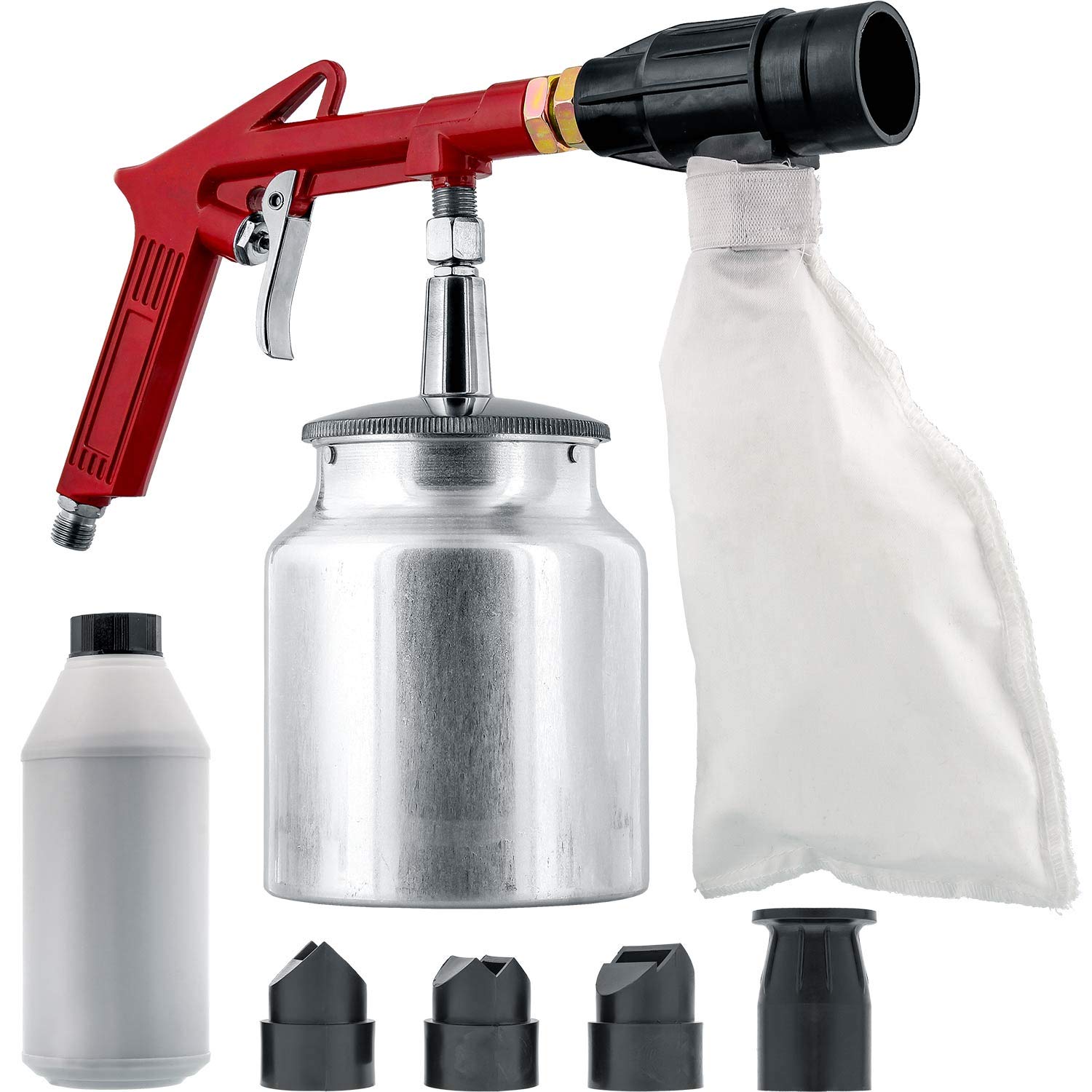 TCP Global Sand Blaster Kit close-up with recovery system for mess-free rust removal