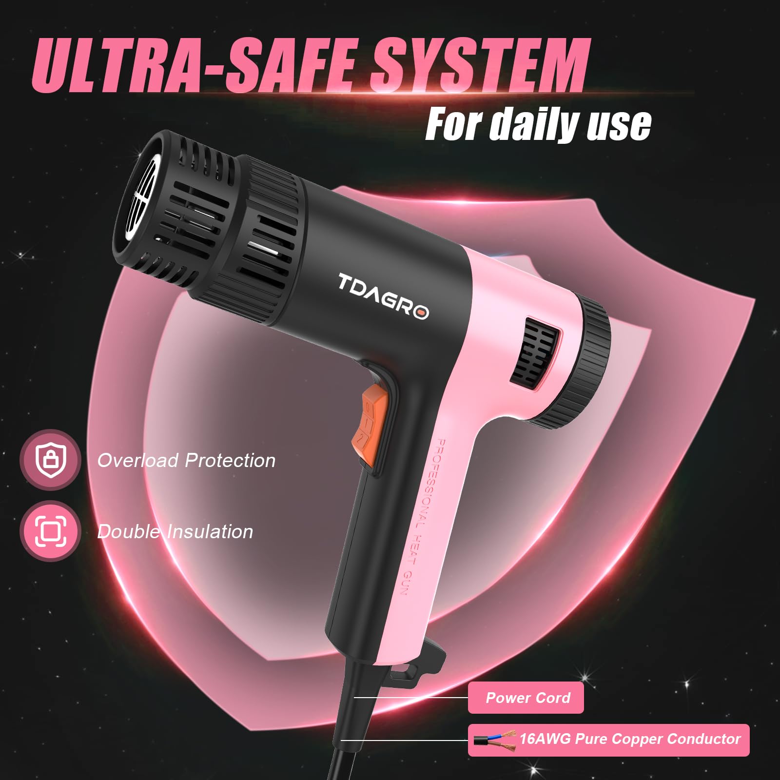 TDAGRO compact design keeps power in a smaller, portable package.