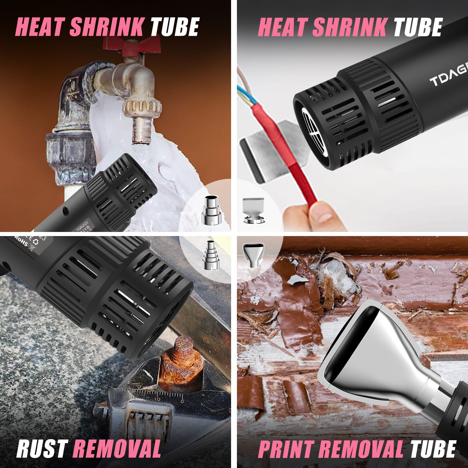 TDAGRO overload protection helps safeguard the heat gun during use.